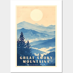 Great Smoky Mountains national park travel poster Posters and Art